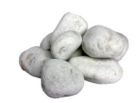 Ciottoli, sassi per giardino, Bianco Carrara 60-100 mm (1000 kg)