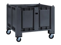Cargopallet 600 PLUS grigio industriale con 4 ruote, 1200x800xh1000