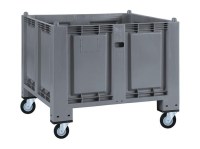 Cargopallet 600 PLUS grigio ATX con 4 ruote, 1200x800xh1000