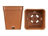 Vaso quadrato colore terracotta 5x5x6 cm (n.1 pezzo), ditta Bamaplast