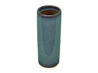 Vaso per bonsai rotondo in gres (stile a cascata) smaltato blu-verde scuro 3,5x3,5x12 cm - XC008