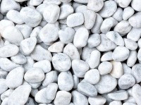 Ciottoli, sassi per giardino, Bianco Carrara 40-60 mm (40 sacchi da 25 kg)