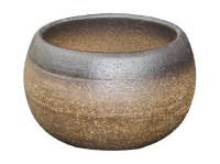 Vaso per bonsai Giapponese Morrisan rotondo in gres sabbiato 6,5x6,5x4,5 cm - B06-21