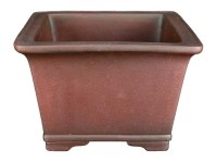 Vaso per bonsai quadrato in gres 14x14x10 cm - SM073c