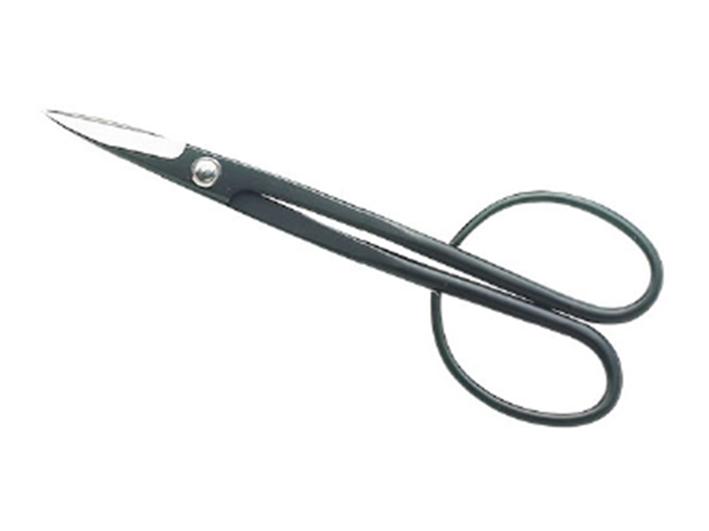 Long scissors with straight handle in burnished stainless steel for bonsai, 210 mm (TS-210-2i / P)