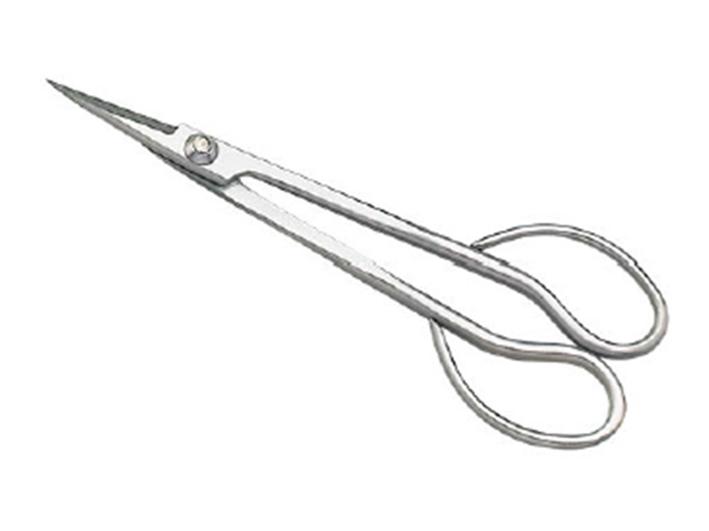 Short curved scissors in stainless steel for bonsai, 180 mm (TS-180-1 / P)