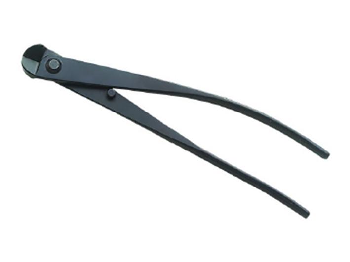 Long wire cutter in burnished stainless steel for wire cutting for bonsai, 210 mm (SWC-210-2i / P)