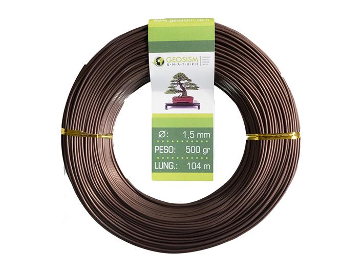 Coppered aluminum wire (aluminum-coppered) Geotools 1,5 mm for bonsai, 500 gr, 104 m