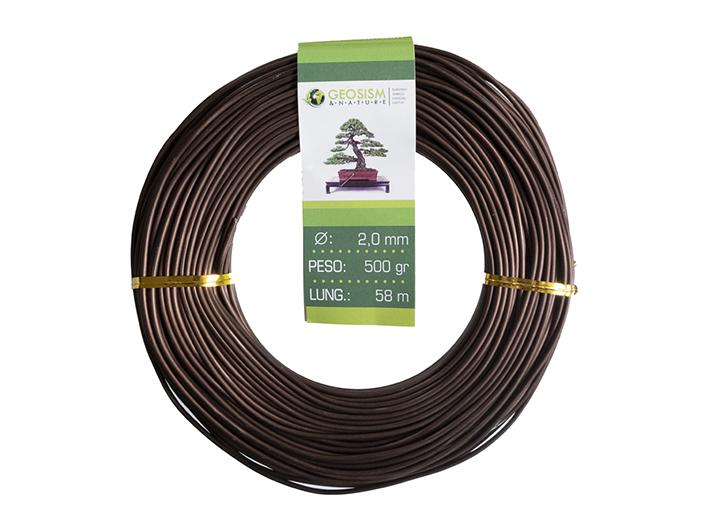 Coppered aluminum wire (aluminum-coppered) Geotools 2,0 mm for bonsai, 500 gr, 58 m