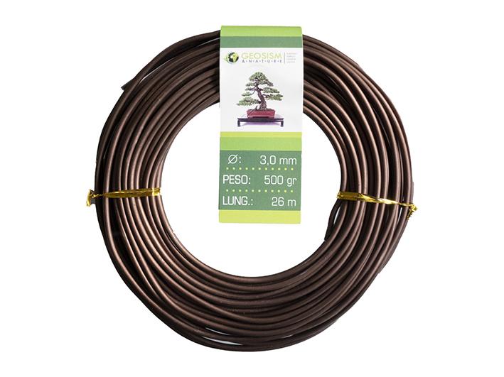 Coppered aluminum wire (aluminum-coppered) Geotools 3.0 mm for bonsai, 500 gr, 26 m