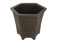 Vaso per bonsai esagonale (stile a cascata) in gres 29,5x29,5x28,5 cm - 2914a