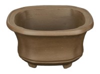 Vaso per bonsai quadrato in gres 12,5x12,5x7 cm - XM002