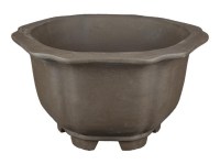 Vaso per bonsai rotondo (forma a fior di loto) in gres 30x30x18,5 cm - GL16b