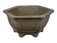 Vaso per bonsai esagonale in gres  34x34x17,5 cm - WY1a