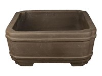 Vaso per bonsai quadrato in gres 44x44x18 cm - L48b