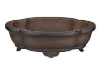 Vaso per bonsai ovale (forma mokko) in gres 15x12,5x4 - B136a