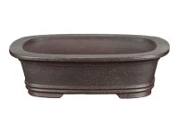 Vaso per bonsai ovale in gres 19x12x5 cm - B116b