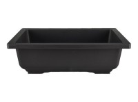 Vaso Cinese rettangolare in plastica nera per bonsai 19,5x13,5x6,5 cm - PL23V