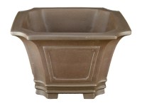 Vaso per bonsai quadrato in gres 21x21x14,5 cm - SM074c