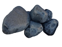 Pebbles, garden stones, Ebony Black 60-100 mm (1000 kg)