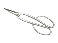 Long curved scissors in stainless steel for bonsai, 200 mm (TS-200-1 / P)