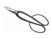 Long curved scissors in burnished stainless steel for bonsai, 200 mm (TS-200-2i / P)