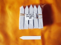 Tags, lancet labels in PVC 80x13x0.06 mm (PF8) (250 pieces)