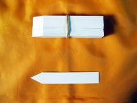 Tags, lancet labels in PVC 100x16x0.06 mm (PF10) (50 pieces)