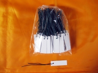 Tags, PVC-etiketten met 60x18x0,04 mm (F6) draad (100 stuks)