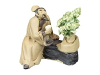 Figurine compagnon bonsaï, homme sage avec bonsaï 6x3,5x5 cm - CA-53A