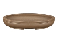 Pot à bonsaï ovale en grès 25,5x17x3,5 cm - XM015