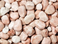 Pebbles, garden stones, Coral Pink 40-60 mm (1200 kg)