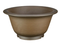 Round stoneware pot for bonsai 20x20x10.5 cm - SM079b