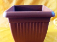 Vaso quadrato color terracotta 35x35x29 cm, (Art. 630, Quadro similcotto) ditta Arca