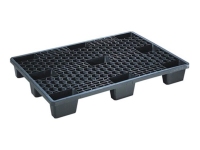 Medium load pallet in black plastic (PE), 600x800xh140