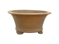 Round bonsai pot in stoneware 38x38x19 cm - GL21a