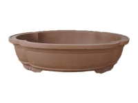Oval bonsai pot (mokko shape) in stoneware 107x86x25 cm - GL113a