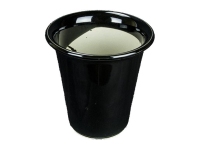 Round Morrisan Japanese bonsai pot in black glazed stoneware 14x14x19.5 cm - B10-12