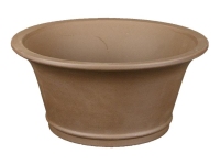 Round stoneware bonsai pot 20x20x9.5 cm - B048