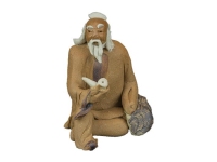 Bonsai pet figurine, old pipe smoker 3.5x3.5x5 cm - CA-43