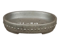Ovaler Bonsaitopf aus Silbersteinzeug 17x13,5x2,5 cm - ZL311