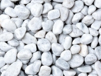 Pebbles, garden stones, Bianco Carrara 15-25 mm (40 bags of 25 kg)