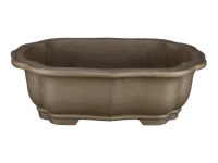 Ovale Bonsaischale aus Steinzeug (Mokko-Form) 33x25,5x11 cm - 2332a