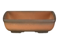 Rectangular stoneware pot for bonsai 20.5x16x5.5 cm - ZX117