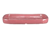 Pink glazed stoneware rectangular saucer for bonsai 22,5x16,5x1,5 cm - GA2S
