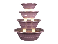 Vasi per bonsai rotondi in gres smaltati rosa-viola (Set da n.4 pezzi) - G238